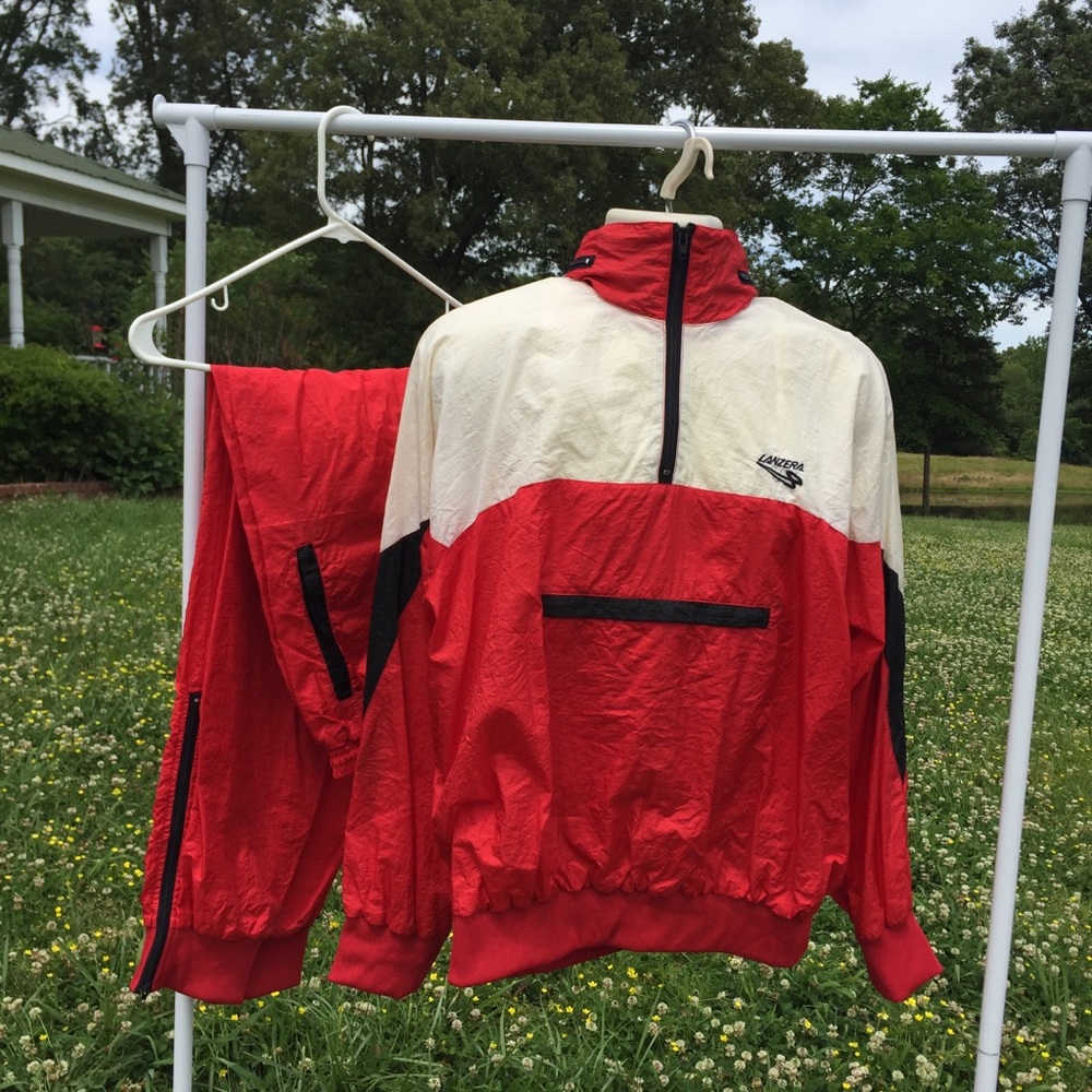 Vintage Lanzera 2 Piece Tracksuit Hong Kong Sz L